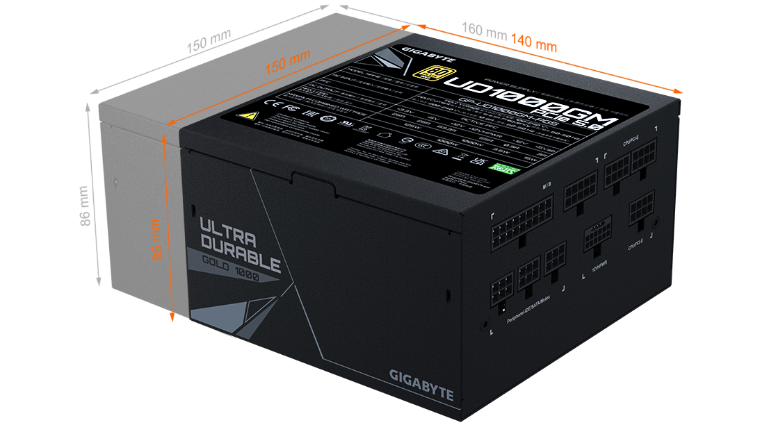 GIGABYTE GP-UD1000GM PG5 1000 W ATX 12V v2.31 80 PLUS GOLD